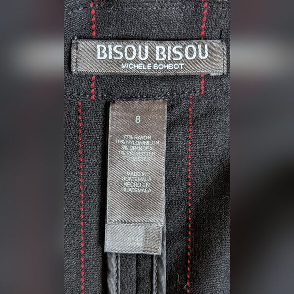 Bisou Bisou Black Pinstripe Jacket M - Picture 6 of 6